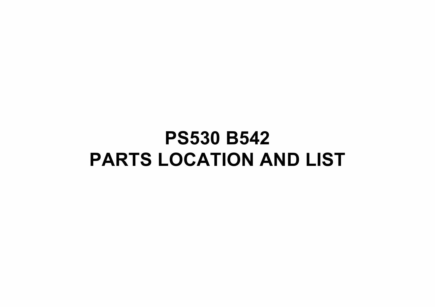RICOH Options B542 PS530 Parts Catalog PDF download-1